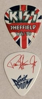 KISS SHEFFIELD ENGLAND 1/5/2010 Sonic Boom Over Europe City Guitar Picks