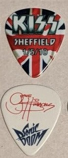 KISS SHEFFIELD ENGLAND 1/5/2010 Sonic Boom Over Europe City Guitar Picks