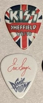 KISS SHEFFIELD ENGLAND 1/5/2010 Sonic Boom Over Europe City Guitar Picks