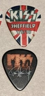 KISS SHEFFIELD ENGLAND 1/5/2010 Sonic Boom Over Europe City Guitar Picks