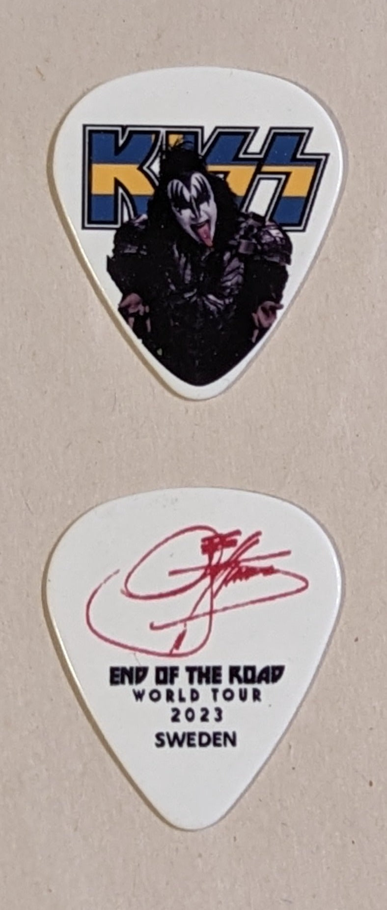 KISS 2023 End of the Road SWEDEN Flag Guitar Picks