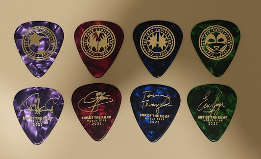 KISS 2023 MADISON SQUARE GARDEN 50th Anniversary Icon Colored Marble w Gold Print Guitar Picks