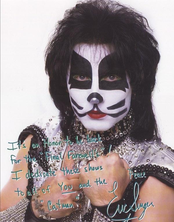 KISS Eric Singer 2001 Farewell Tour AUSTRALIA Black with Silver Print Guitar Pick