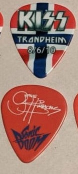 KISS TRONDHEIM NORWAY 8/6/2010 Sonic Boom Over Europe City Guitar Picks