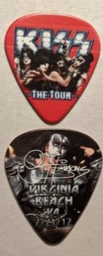 KISS 2012 The Tour VIRGINIA BEACH 7-21-12 City Guitar Picks