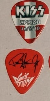 KISS ZURICH SWITZERLAND 16/5/2010 Sonic Boom Over Europe City Guitar Picks