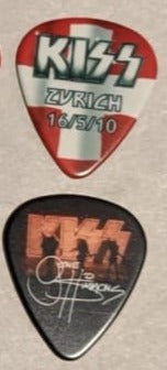 KISS ZURICH SWITZERLAND 16/5/2010 Sonic Boom Over Europe City Guitar Picks