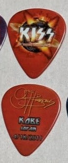 KISS 2011 HSOE 4-18-2011 KOBE JAPAN Cancelled Show Guitar Picks