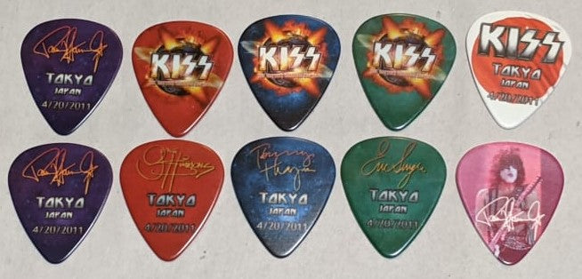 KISS 2011 HSOE 4-20-2011 TOKYO JAPAN Night 1 Cancelled Show Guitar Picks
