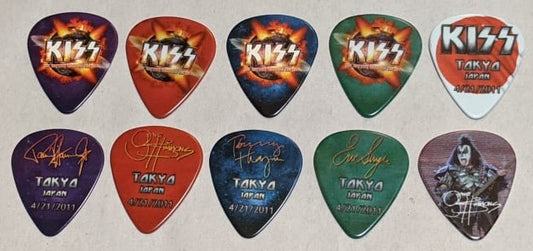 KISS 2011 HSOE 4-21-2011 TOKYO JAPAN Night 2 Cancelled Show Guitar Picks