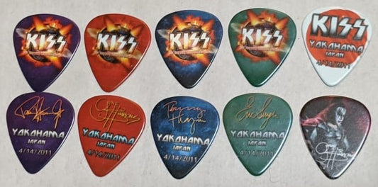 KISS 2011 HSOE 4-14-2011 YOKOHAMA JAPAN Cancelled Show Guitar Picks