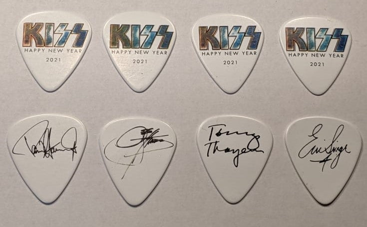 KISS 2020 Goodbye Dubai Happy New Year Guitar Picks