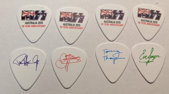KISS 2015 40th Anniversary Tour AUSTRALIA Logo guitar Picks