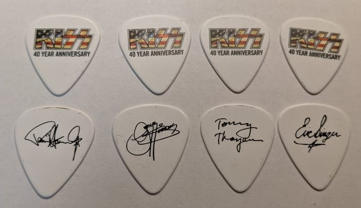 KISS 2014 40th Anniversary Tour USA Flag Logo Guitar Picks