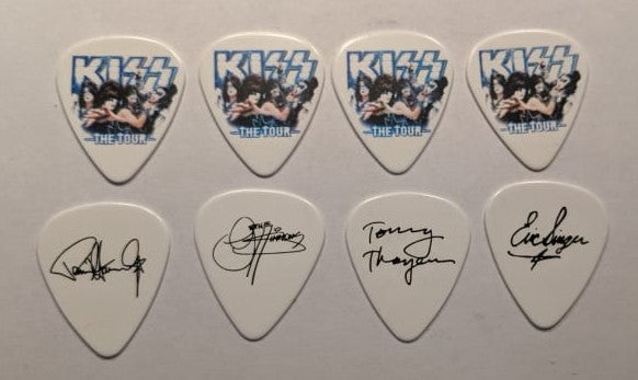 KISS 2012 The Tour Band Logo on White Guitar Picks
