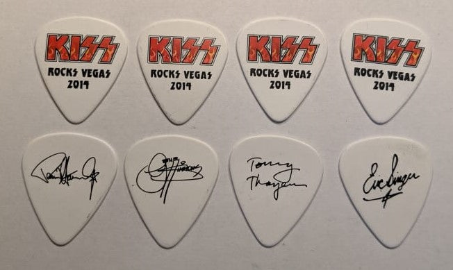 KISS Rocks Vegas 2014 Flame Logo Guitar Picks