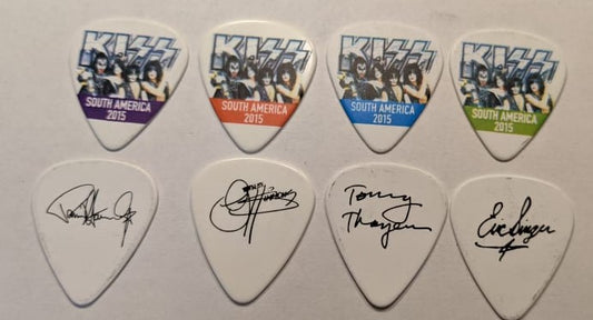 KISS 2015 40th Anniversary Tour SOUTH AMERICA Band Photo Guitar Picks