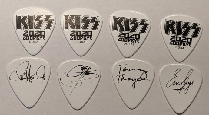 KISS 2020 Goodbye Dubai Black Logo Guitar Picks