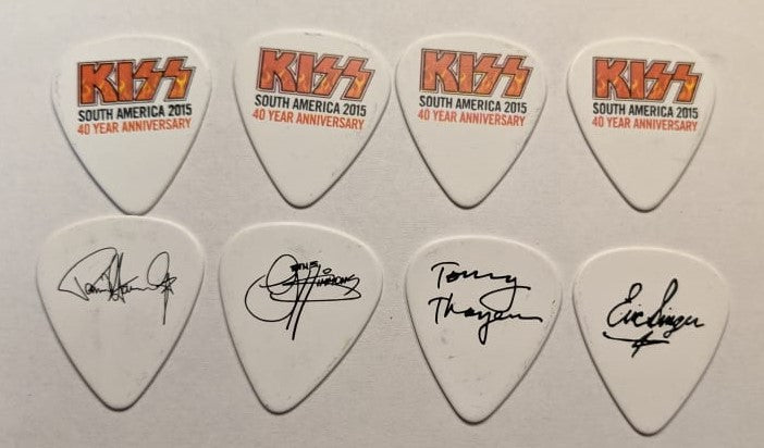 KISS 2015 40th Anniversary Tour SOUTH AMERICA Logo Guitar Picks