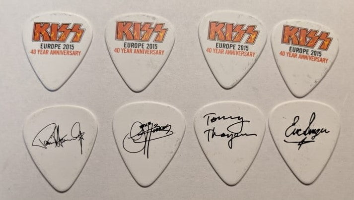 KISS 2015 40th Anniversary Tour EUROPE Logo Guitar Picks