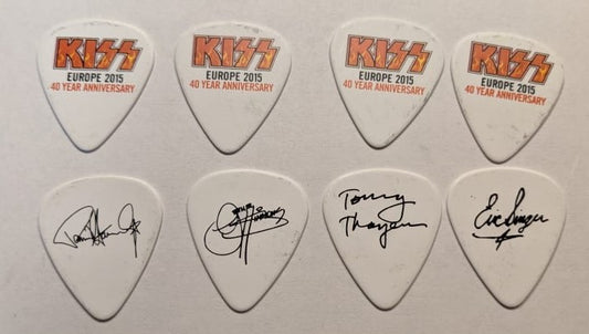 KISS 2015 40th Anniversary Tour EUROPE Logo Guitar Picks