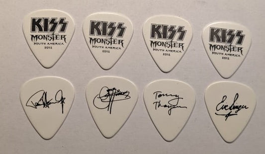 KISS 2012-13 Monster World Tour SOUTH AMERICA Black Logo Guitar Picks