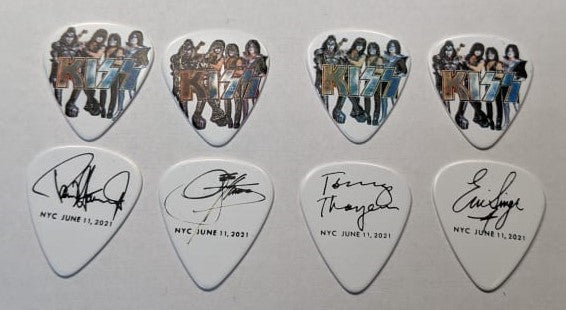 KISS NYC 6-11-2021 Tribeca/Battery Park Group Photo Guitar Picks