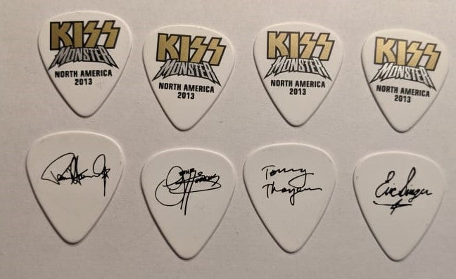KISS 2012-13 Monster World Tour NORTH AMERICA Gold Logo Guitar Picks