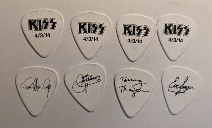KISS 2014 Highland CA San Manuel Casino Acoustic Show 4-3-2014 Guitar Picks