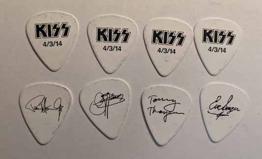 KISS 2014 Highland CA San Manuel Casino Acoustic Show 4-3-2014 Guitar Picks