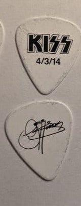 KISS 2014 Highland CA San Manuel Casino Acoustic Show 4-3-2014 Guitar Picks