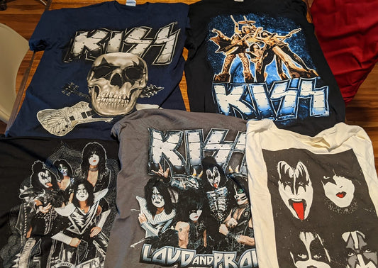 Lot of 5 Size Medium KISS T-Shirts NEW UNWORN