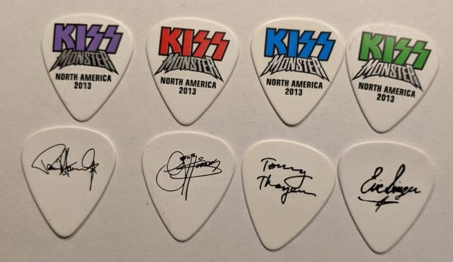 KISS 2012-13 Monster World Tour NORTH AMERICA Color Logos Guitar Picks