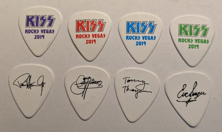 KISS Rocks Vegas 2014 Solo Colors Logo Guitar Picks