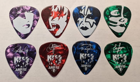 KISS Kruise V Faces on Pearl Guitar Picks