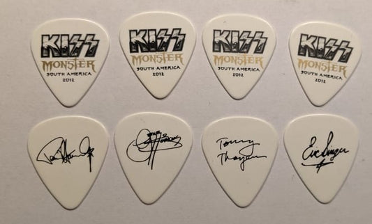 KISS 2012-13 Monster World Tour SOUTH AMERICA Multicolor Logo Guitar Picks