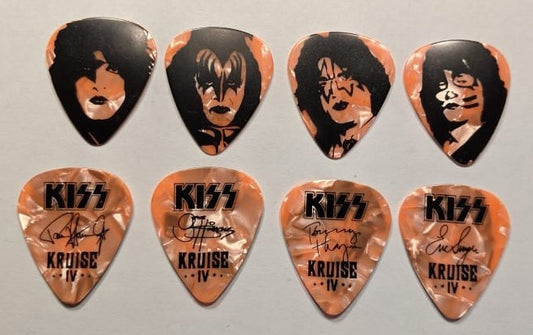 KISS Kruise IV Black on Orange Guitar Picks
