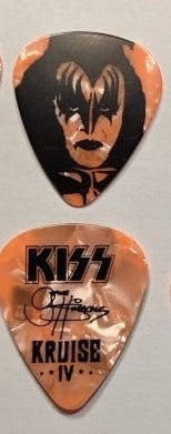 KISS Kruise IV Black on Orange Guitar Picks
