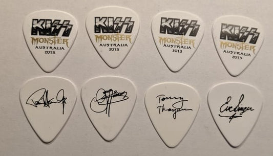 KISS 2012-13 Monster World Tour AUSTRALIA Multicolor Logo Guitar Picks