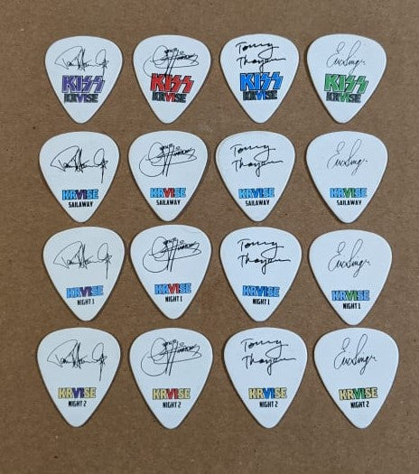KISS Kruise VI Lot of all 4 sets 16 Guitar Picks total