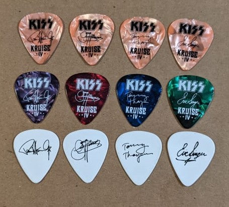 KISS Kruise IV Lot of all 3 sets 12 Guitar Picks total