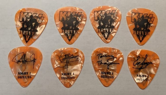 KISS Kruise V Black on Orange Night 1 10-31-2015 Halloween Guitar Picks