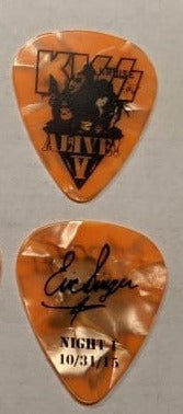 KISS Kruise V Black on Orange Night 1 10-31-2015 Halloween Guitar Picks