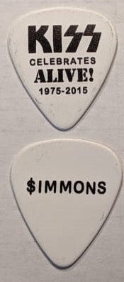 KISS Kruise V Black on Whte Printed Signature Guitar Picks