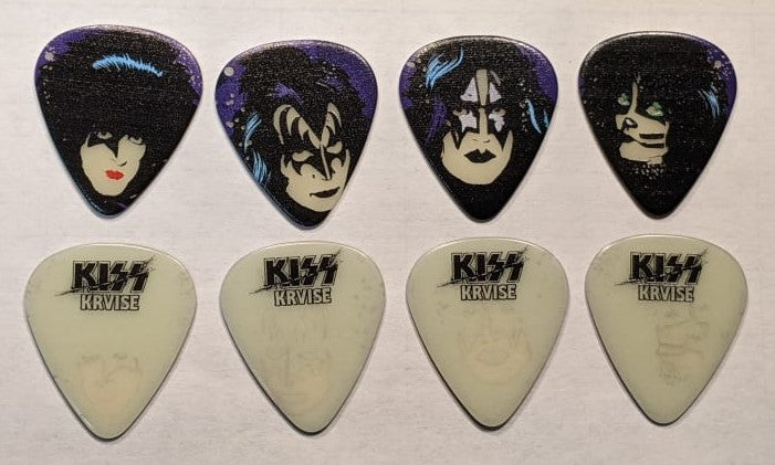 KISS Kruise VI Glow In The Dark Faces Guitar Picks