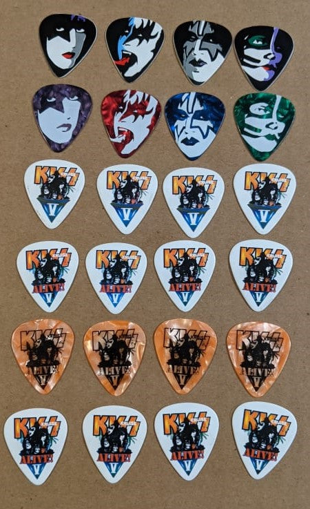 KISS Kruise V Lot of all 6 sets 24 Guitar Picks total