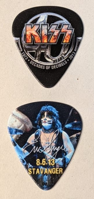 KISS Monster World Tour 8-6-2013 STAVANGER NORWAY City Guitar Pick