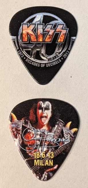 KISS Monster World Tour 18-6-2013 MILAN ITALY City Guitar Pick