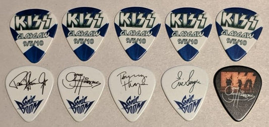 KISS GLASGOW SCOTLAND  9/5/2010 Sonic Boom Over Europe City Guitar Picks