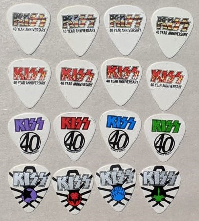 KISS Set of 16 KISS 2014 40th ANNIVERSARY TOUR Guitar Picks